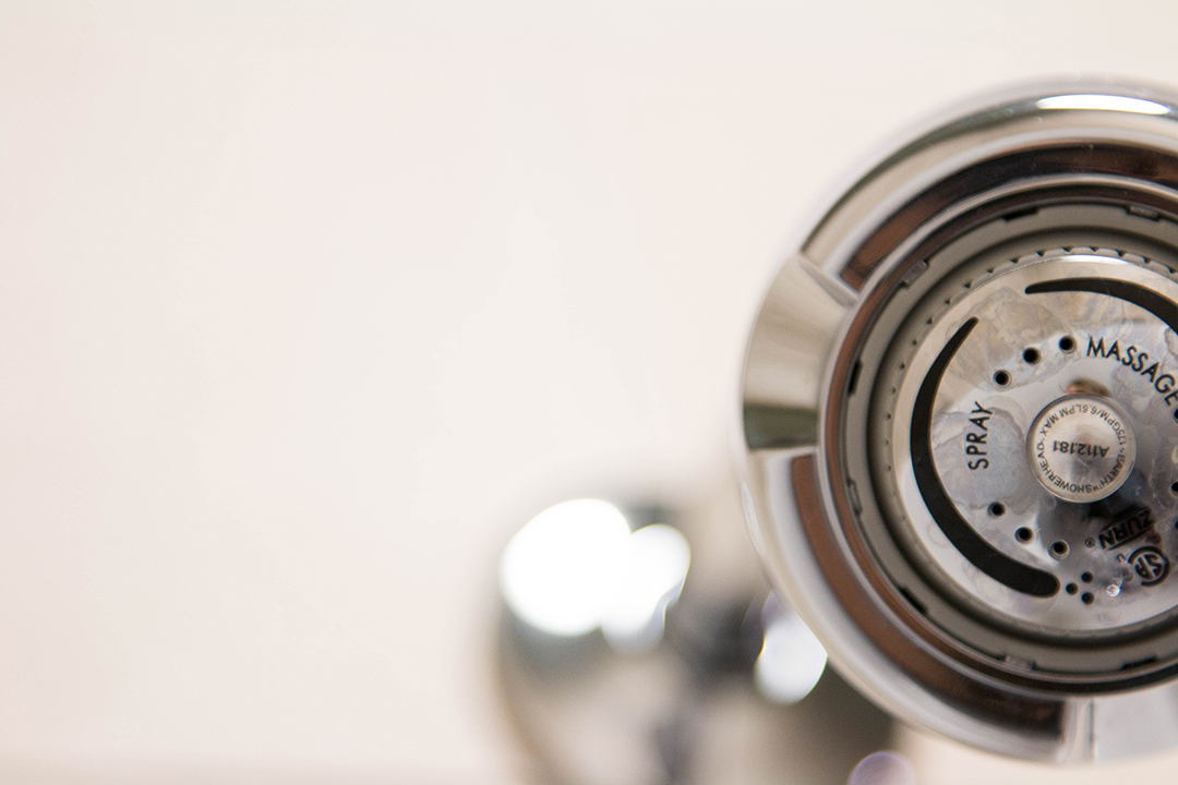 Image of a showerhead to promote District rebate programs. 